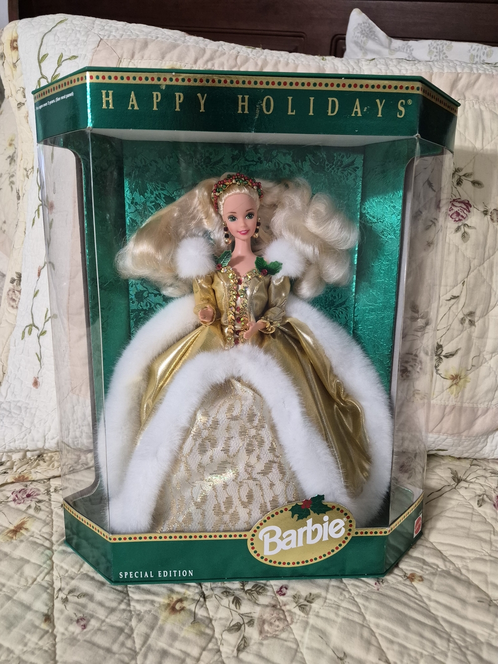 Barbie Holiday Collector Doll in Gold and White Trim